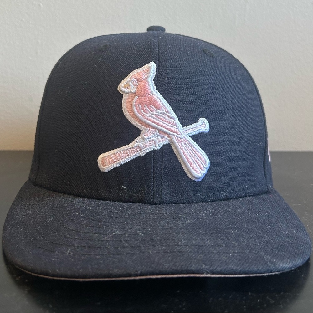 Saint Louis Cardinals navy blue/pink fitted hat